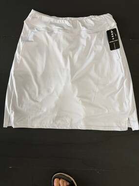 Outdoor Sports Sports Collection White Athletic Skort with Inner Shorts Xl